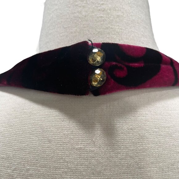 Nanette Lepore Velvet Burnout Dress Goth Chic Glam Cold Shoulder Sz 8 Elegant - Picture 10 of 11